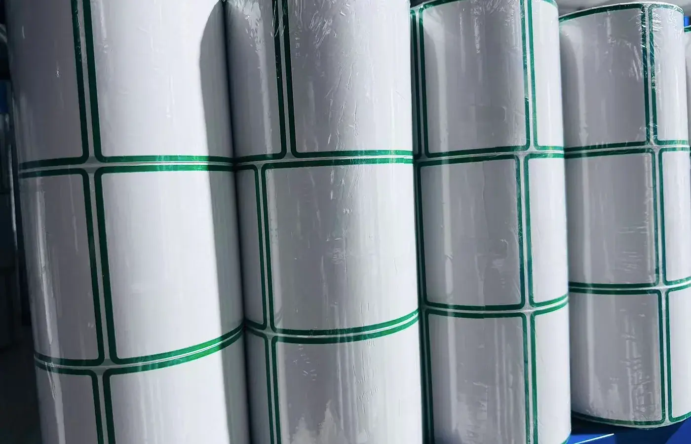 Real rolls of custom labels available for specification and sample discussion