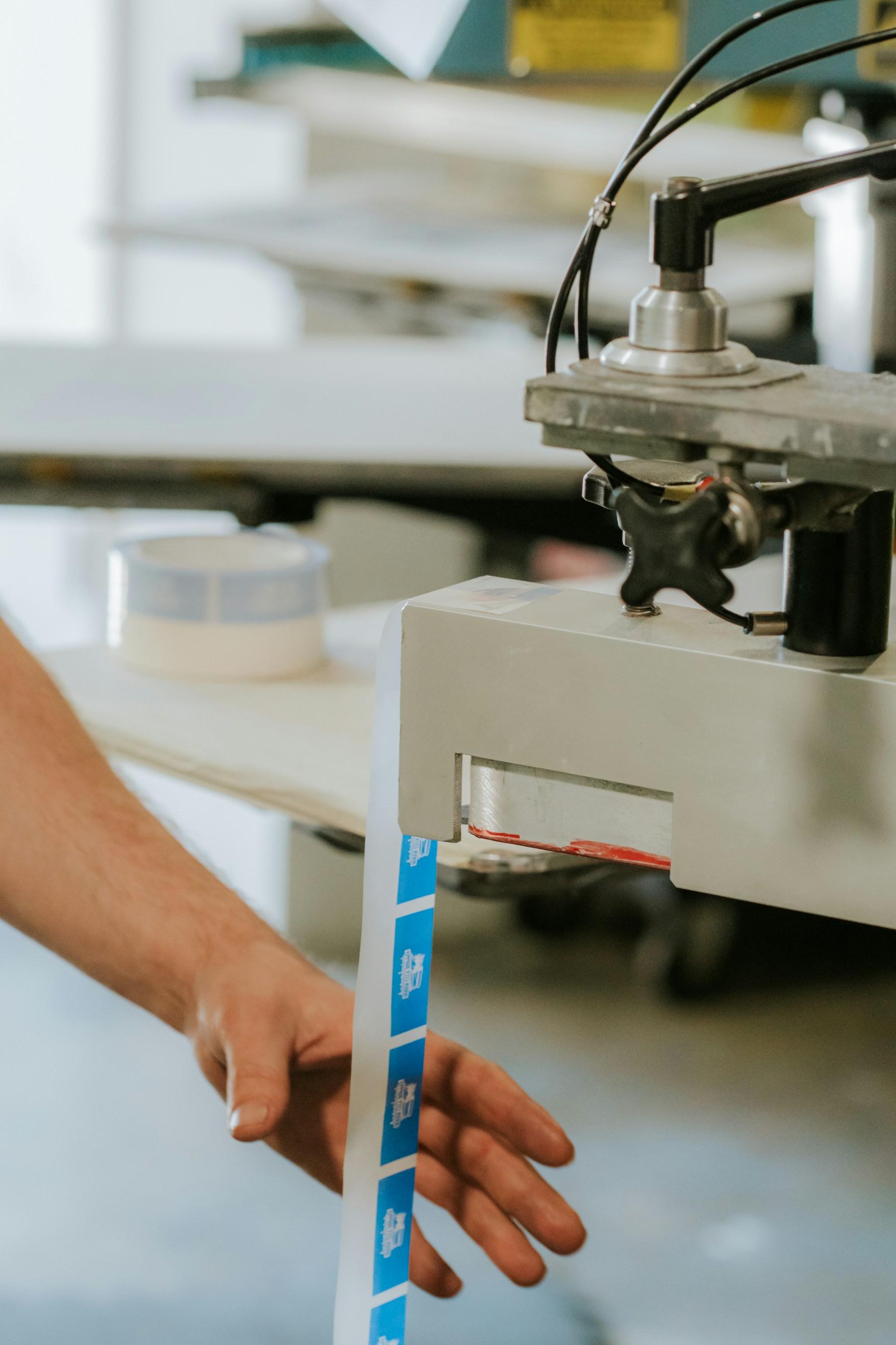 Illustrative industrial label printing process